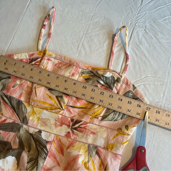 Joie 100% Linen Phara Floral Handkerchief Hem spaghetti Strap Dress Sz 6 (hh) - Picture 13 of 16